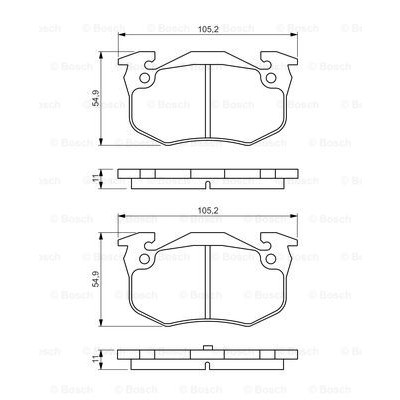 Слика на плочки BOSCH 0 986 495 236 за Citroen Saxo S0,S1 1.1 X,SX - 60 коњи бензин