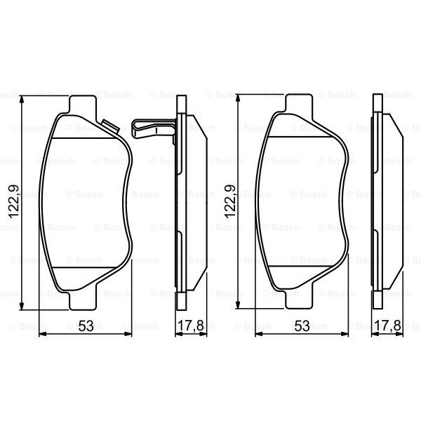 Слика на плочки BOSCH 0 986 495 237 за Opel Adam 1.4 - 101 коњи бензин