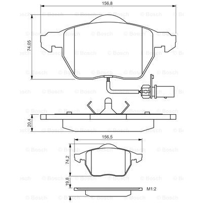 Слика на плочки BOSCH 0 986 495 241 за Seat Exeo ST (3R5) 1.6 - 102 коњи бензин