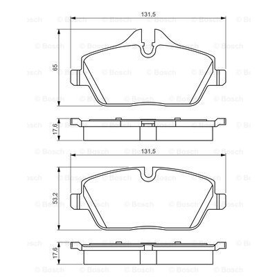 Слика на плочки BOSCH 0 986 495 251 за Mini Clubman (R55) Estate One - 95 коњи бензин