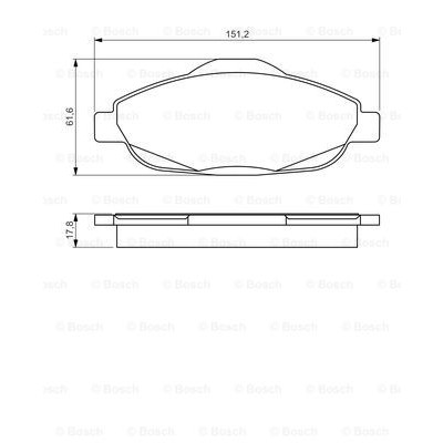 Слика на плочки BOSCH 0 986 495 266 за Peugeot 3008 1.6 HDi 115 / BlueHDi 115 - 116 коњи дизел