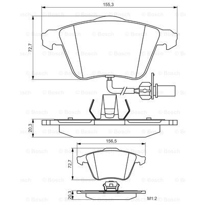 Слика на плочки BOSCH 0 986 495 272 за Audi A4 Avant (8ED, B7) 3.2 FSI quattro - 255 коњи бензин