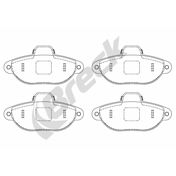 Слика на плочки BRECK 21436 00 702 00 за Fiat Panda VAN 169 1.1 - 54 коњи бензин