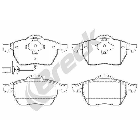 Слика на плочки BRECK 21849 00 701 10 за Seat Alhambra (7V8,7V9) 1.9 TDI - 115 коњи дизел