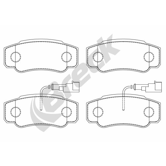 Слика на плочки BRECK 23921 00 703 10 за камион Renault Maxity 110.28 - 110 коњи дизел