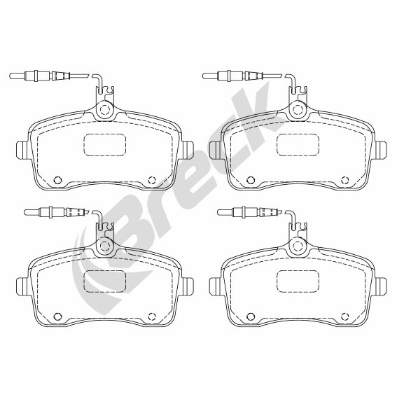 Слика на плочки BRECK 24134 00 701 10 за Peugeot 407 SW 2.0 HDi 135 - 136 коњи дизел