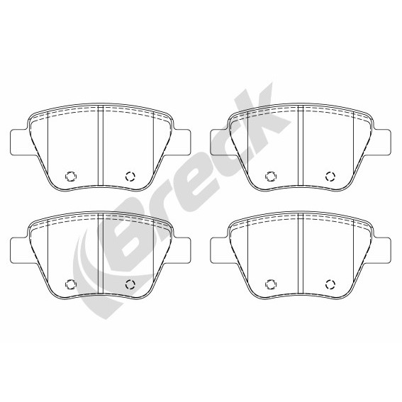 Слика на плочки BRECK 24563 00 704 00 за Skoda Laura (1Z3) 2.0 TDI 16V - 140 коњи дизел