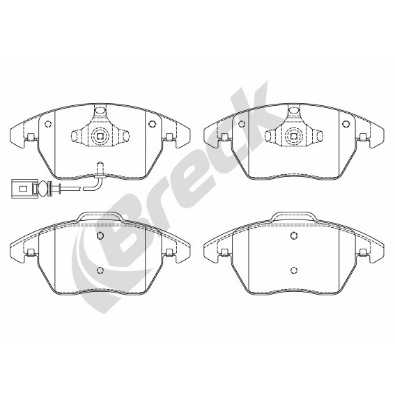 Слика на плочки BRECK 24696 00 701 10 за VW Passat 7 Sedan (362) 1.4 TSI EcoFuel - 150 коњи Бензин/Метан (CNG)