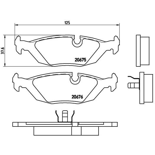 Слика на плочки BREMBO P 06 009 за BMW 3 Touring E30 318 i - 113 коњи бензин