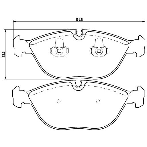 Слика на плочки BREMBO P 06 019 за VW Passat 5 Sedan (3b3) 4.0 W8 4motion - 275 коњи бензин