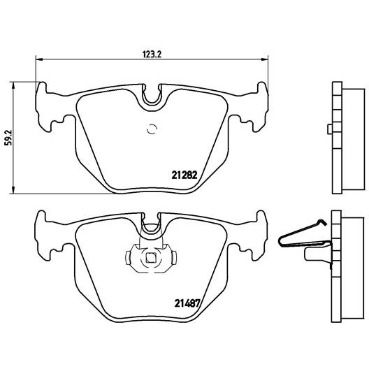 Слика на плочки BREMBO P 06 020 за BMW 7 Limousine E38 725 tds - 143 коњи дизел