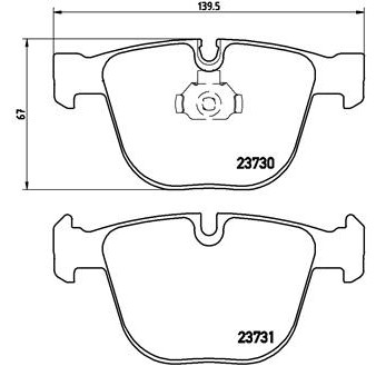 Слика на плочки BREMBO P 06 026 за BMW 5 Sedan E60 530 i - 272 коњи бензин