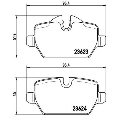 Слика на плочки BREMBO P 06 037 за BMW 3 Sedan E90 320 i - 150 коњи бензин