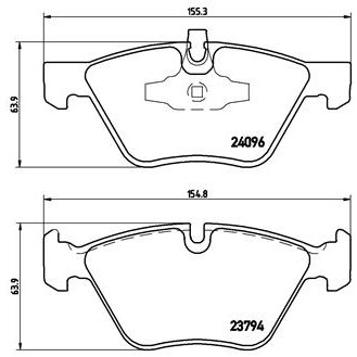 Слика на плочки BREMBO P 06 040 за BMW 1 Cabrio E88 123 d - 204 коњи дизел