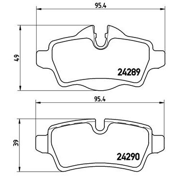 Слика на плочки BREMBO P 06 052 за Mini Convertible (R57) Cooper - 120 коњи бензин