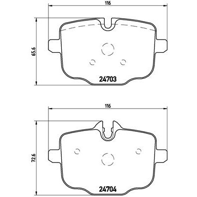 Слика на плочки BREMBO P 06 061 за BMW 5 Sedan F10 535 i - 326 коњи бензин