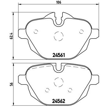 Слика на плочки BREMBO P 06 064 за BMW 5 Sedan (G30, F90) 520 i - 184 коњи бензин