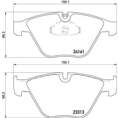 Слика на плочки BREMBO P 06 081 за BMW 3 Touring E91 330 xd - 231 коњи дизел