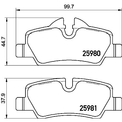 Слика на плочки BREMBO P 06 090 за Mini Convertible (F57) Cooper SD - 163 коњи дизел