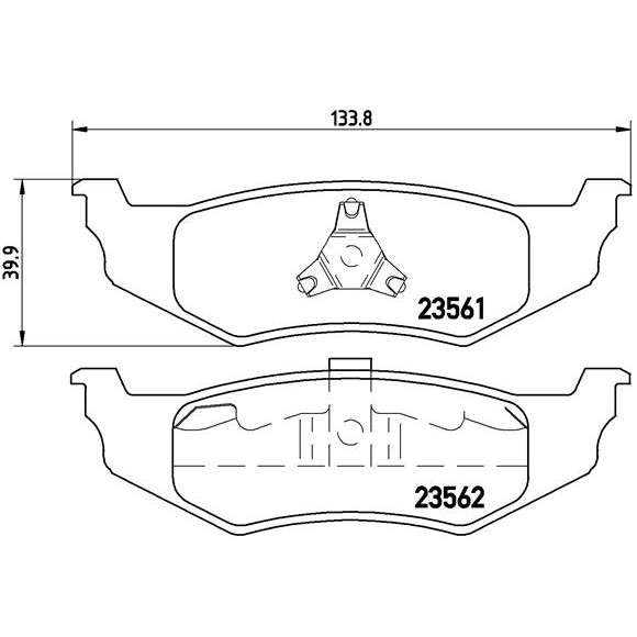 Слика на плочки BREMBO P 11 010 за CHRYSLER PT CRUISER Cabrio 2.4 - 152 коњи бензин