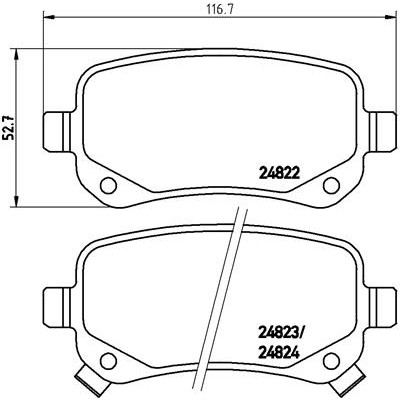 Слика на плочки BREMBO P 11 021 за CHRYSLER TOWN COUNTRY RT 3.3 - 170 коњи бензин