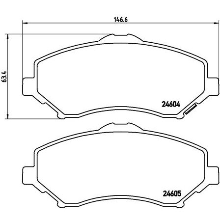 Слика на плочки BREMBO P 11 022 за Lancia Voyager MPV (404) 2.8 CRD - 163 коњи дизел