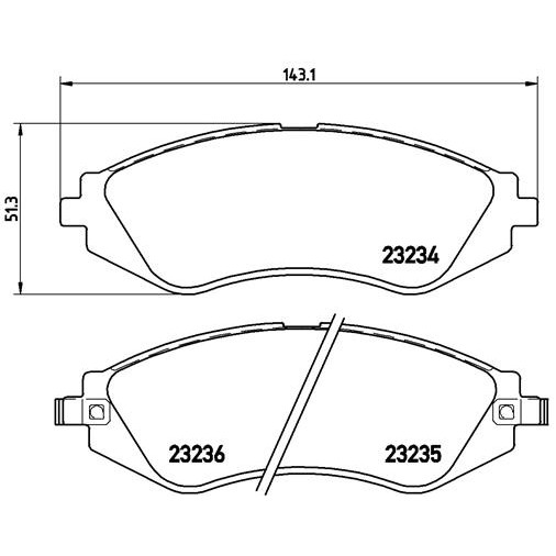 Слика на плочки BREMBO P 15 002 за Daewoo Espero Sedan KLEJ 2.0 - 105 коњи бензин