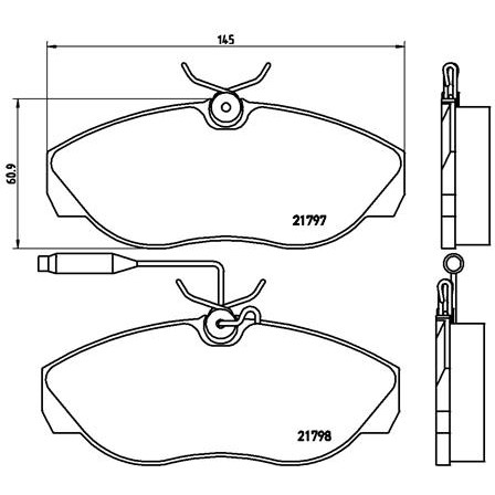 Слика на плочки BREMBO P 23 068 за Citroen Jumper BUS 230P 2.0  4x4 - 109 коњи бензин