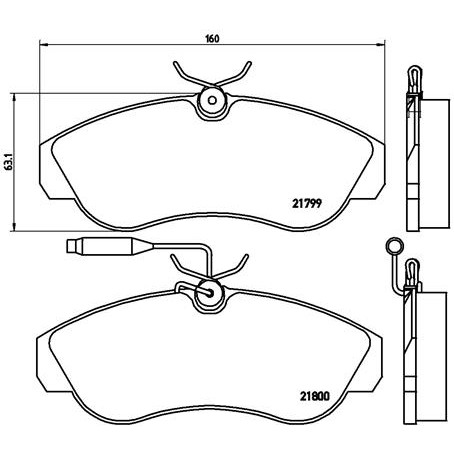 Слика на плочки BREMBO P 23 069 за Citroen Jumper BUS 230P 2.0  4x4 - 109 коњи бензин