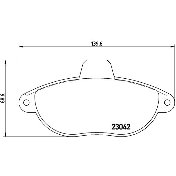 Слика на плочки BREMBO P 23 072 за Citroen Dispatch U6U 2.0 HDi 110 - 109 коњи дизел