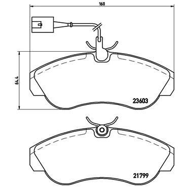 Слика на плочки BREMBO P 23 084 за Citroen Jumper BUS 230P 2.5 D - 86 коњи дизел