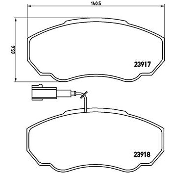 Слика на плочки BREMBO P 23 091 за Citroen Jumper BUS 230P 2.0  4x4 - 109 коњи бензин