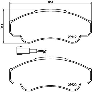 Слика на плочки BREMBO P 23 092 за Citroen Jumper BOX 244 2.2 HDi - 101 коњи дизел