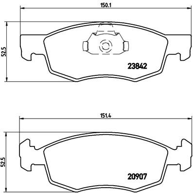 Слика на плочки BREMBO P 23 118 за Fiat Doblo Cargo 223 1.4 - 77 коњи бензин