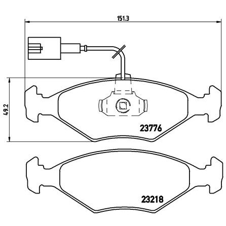 Слика на плочки BREMBO P 23 122 за Fiat Albea 178 1.7 TD - 69 коњи дизел