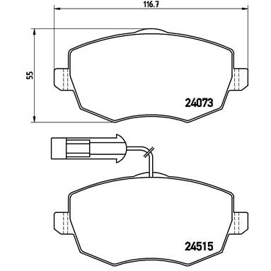 Слика на плочки BREMBO P 23 128 за Lancia Ypsilon (843) 1.3 D Multijet - 105 коњи дизел