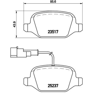 Слика на плочки BREMBO P 23 131 за Alfa Romeo MITO (955) 0.9 - 105 коњи бензин