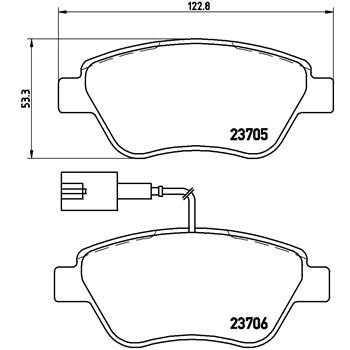 Слика на плочки BREMBO P 23 141 за Alfa Romeo MITO (955) 0.9 - 105 коњи бензин