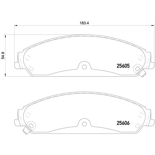 Слика на плочки BREMBO P 23 149 за CHRYSLER 300C Sedan 2.7 - 193 коњи бензин