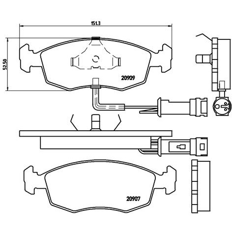 Слика на плочки BREMBO P 24 007 за Ford Sierra Estate (BNG) 2.0 4x4 - 120 коњи бензин