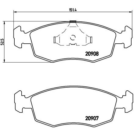 Слика на плочки BREMBO P 24 019 за Ford Sierra Estate (BNG) 2.0 i - 100 коњи бензин