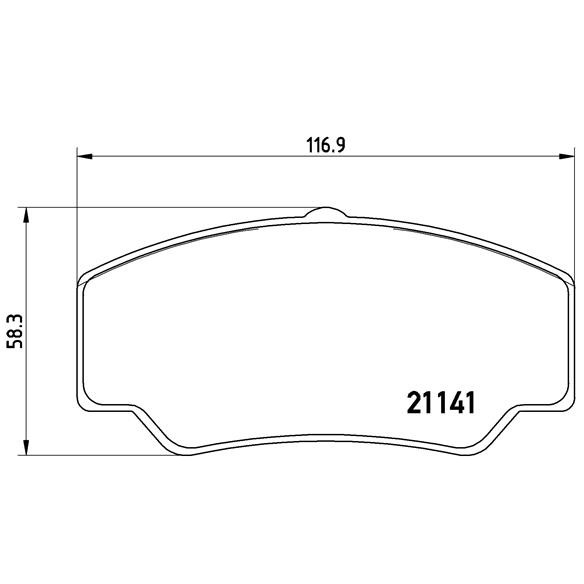 Слика на плочки BREMBO P 24 023 за Ford Transit BOX (T) 1.6  (TAS) - 63 коњи бензин