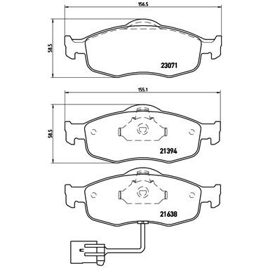 Слика на плочки BREMBO P 24 034 за Ford Granada MK 3 (gae,gge) 2.5 TD - 92 коњи дизел