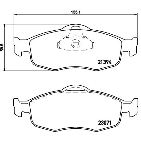 Слика на плочки BREMBO P 24 037 за Ford Granada MK 3 (gae,gge) 2.5 TD - 92 коњи дизел