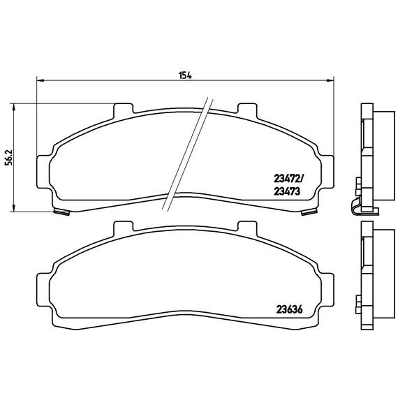 Слика на плочки BREMBO P 24 041 за Mazda B-Serie Pickup (UF) 2.6 12V 4WD - 122 коњи бензин