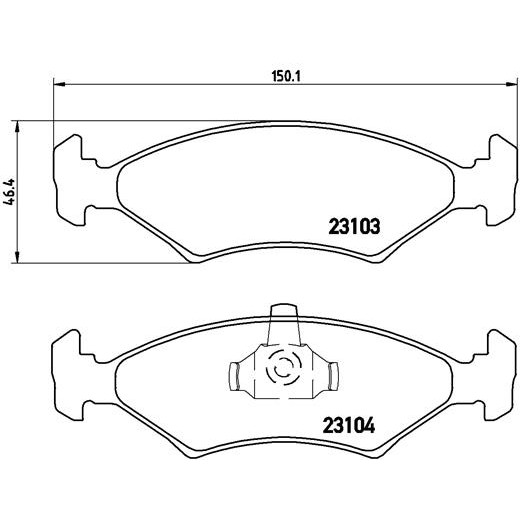 Слика на плочки BREMBO P 24 043 за Ford Escort \'86 Courrier (AVF) 1.3 - 60 коњи бензин