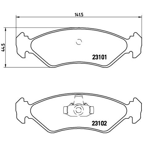 Слика на плочки BREMBO P 24 044 за Ford Fiesta MK 3 (gfj) 1.3 - 60 коњи бензин