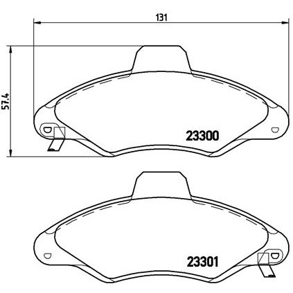 Слика на плочки BREMBO P 24 045 за Ford Escort 7 Saloon (gal,afl) 1.8 TD - 90 коњи дизел