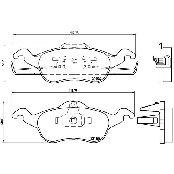 Слика на плочки BREMBO P 24 046 за Ford Focus Clipper (dnw) 1.8 DI / TDDi - 75 коњи дизел