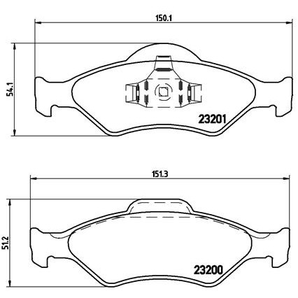 Слика на плочки BREMBO P 24 054 за Ford Fiesta MK 4 (ja,jb) 1.0 i - 65 коњи бензин